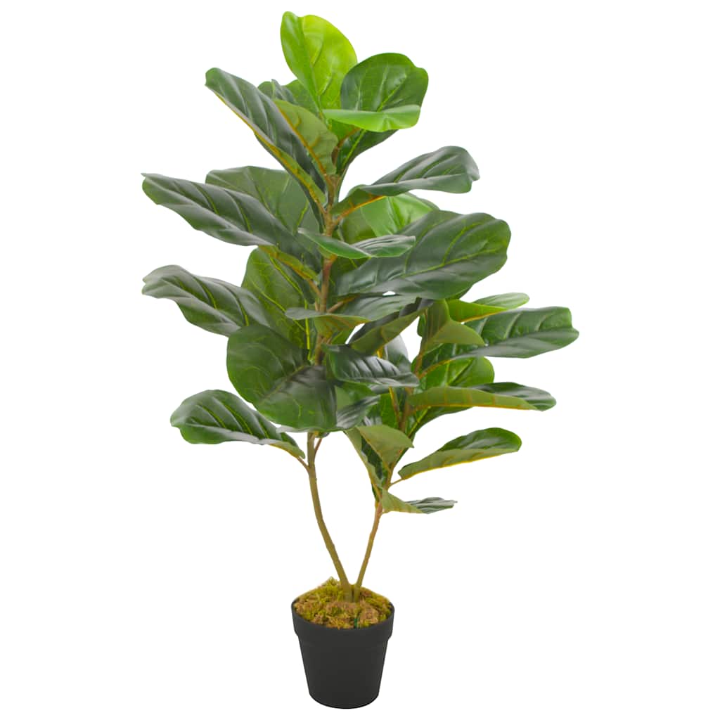 VidaXL Künstliche Pflanze mit Topf, Geigenfeige, 90 cm, Grün