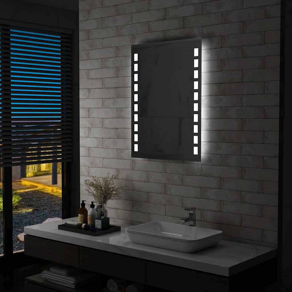 Vidaxl badkamerspiegel led 60x80 cm