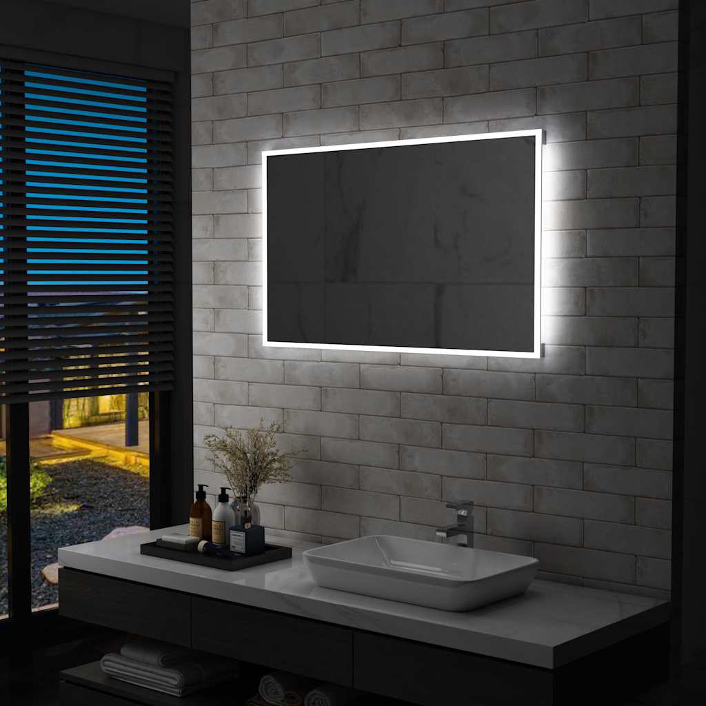 Vidaxx Badezimmerspiegel mit LED-Beleuchtung, 100 x 60 cm