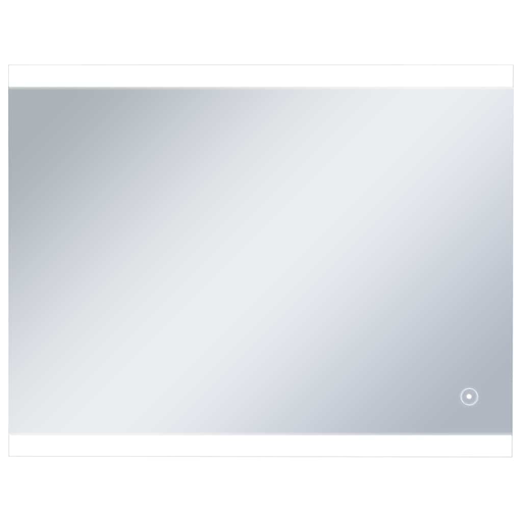 Vidaxx Badezimmerspiegel mit LED-Beleuchtung und Touchsensor, 80 x 60 cm
