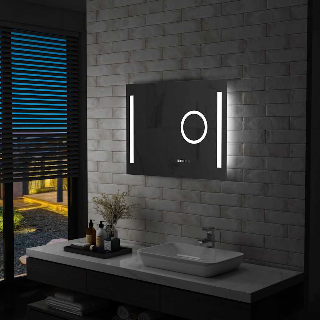 Vidaxx Badezimmerspiegel mit LED-Beleuchtung und Touchsensor, 80 x 60 cm