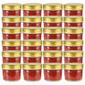 Vidaxl jampotten met goudkleurige deksels 24 st 110 ml glas