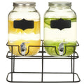 VidaXL Getränkespender, 2 Stück mit Standard-2 x 4-Liter-Glasflaschen