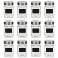 Vidaxl opbergpotten met stickers 12 st 300 ml