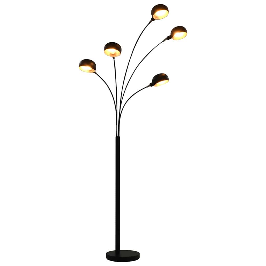 Vidaxxl - Lampe 5XE14 200 cm Schwarz und Gold