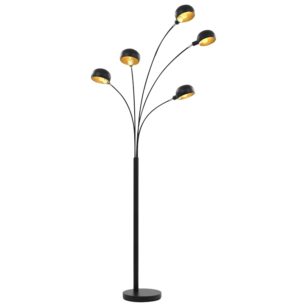 Vidaxxl - Lampe 5XE14 200 cm Schwarz und Gold