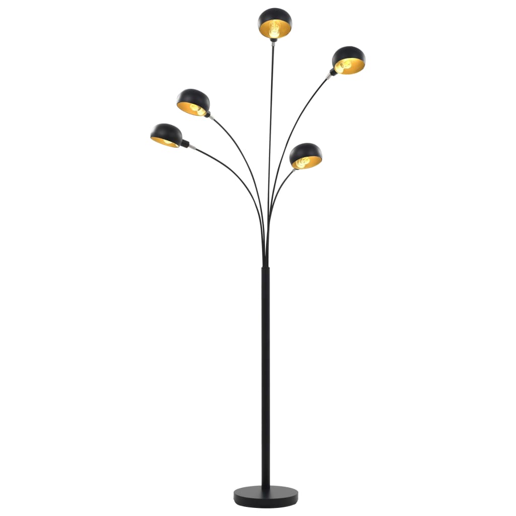 Vidaxxl - Lampe 5XE14 200 cm Schwarz und Gold