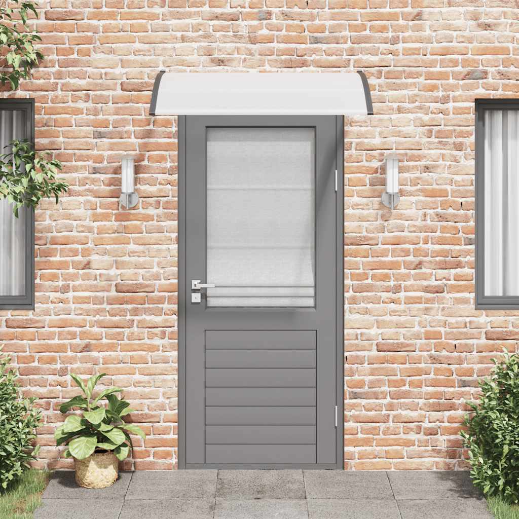 VidaXL Türvordach 120x75 cm PC Schwarz und Transparent