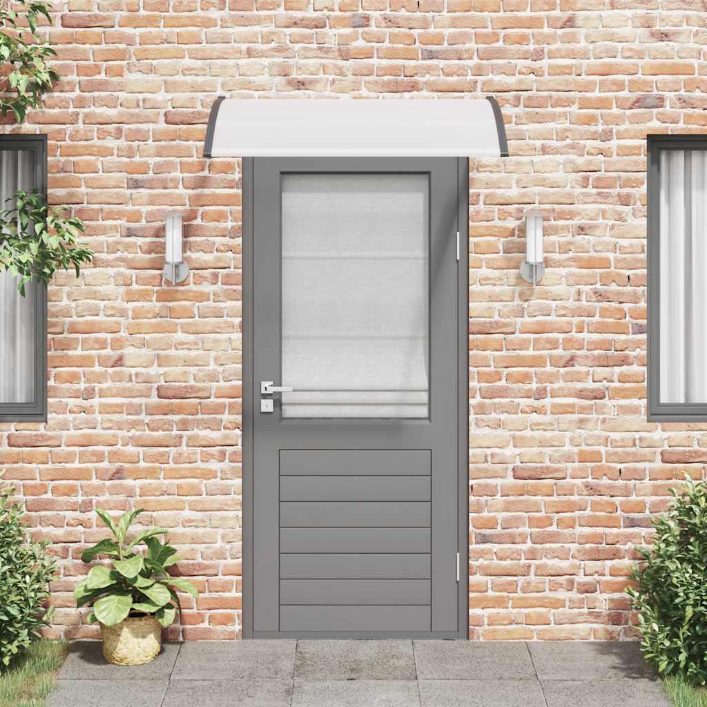 VidaXL Türvordach 120x75 cm PC Schwarz und Transparent