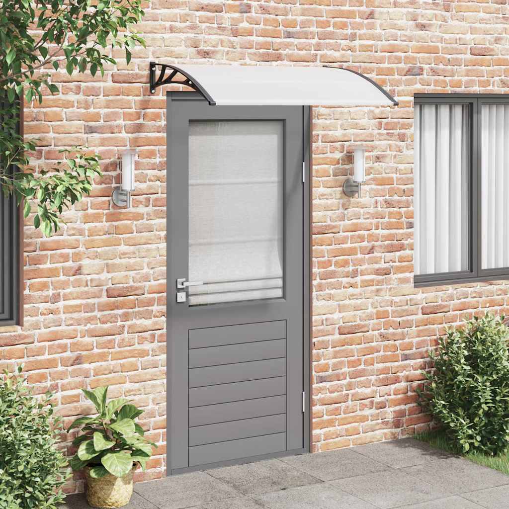 VidaXL Türvordach 120x75 cm PC Schwarz und Transparent