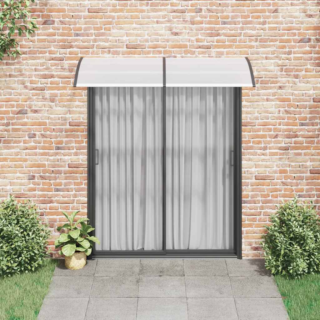Vidaxl deurluifel 200x75 cm pc zwart en transparant