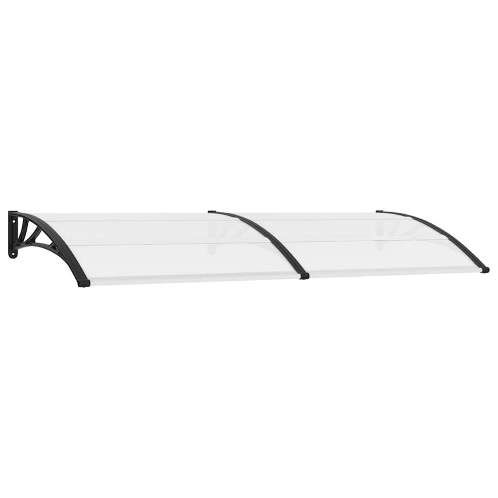 Vidaxxl -Tür -Baldachin 240x75 cm PC schwarz und transparent