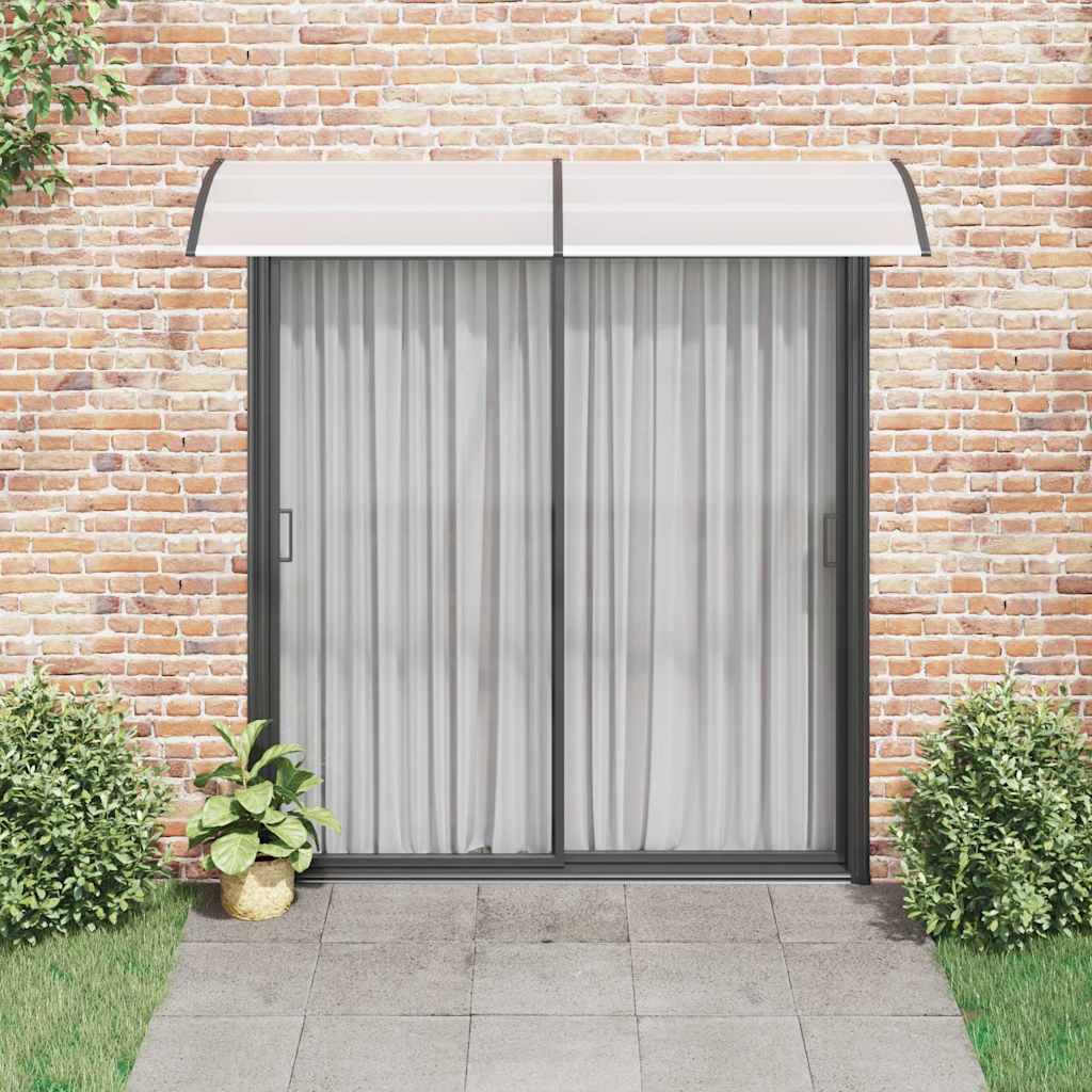 Vidaxxl -Tür -Baldachin 240x75 cm PC schwarz und transparent