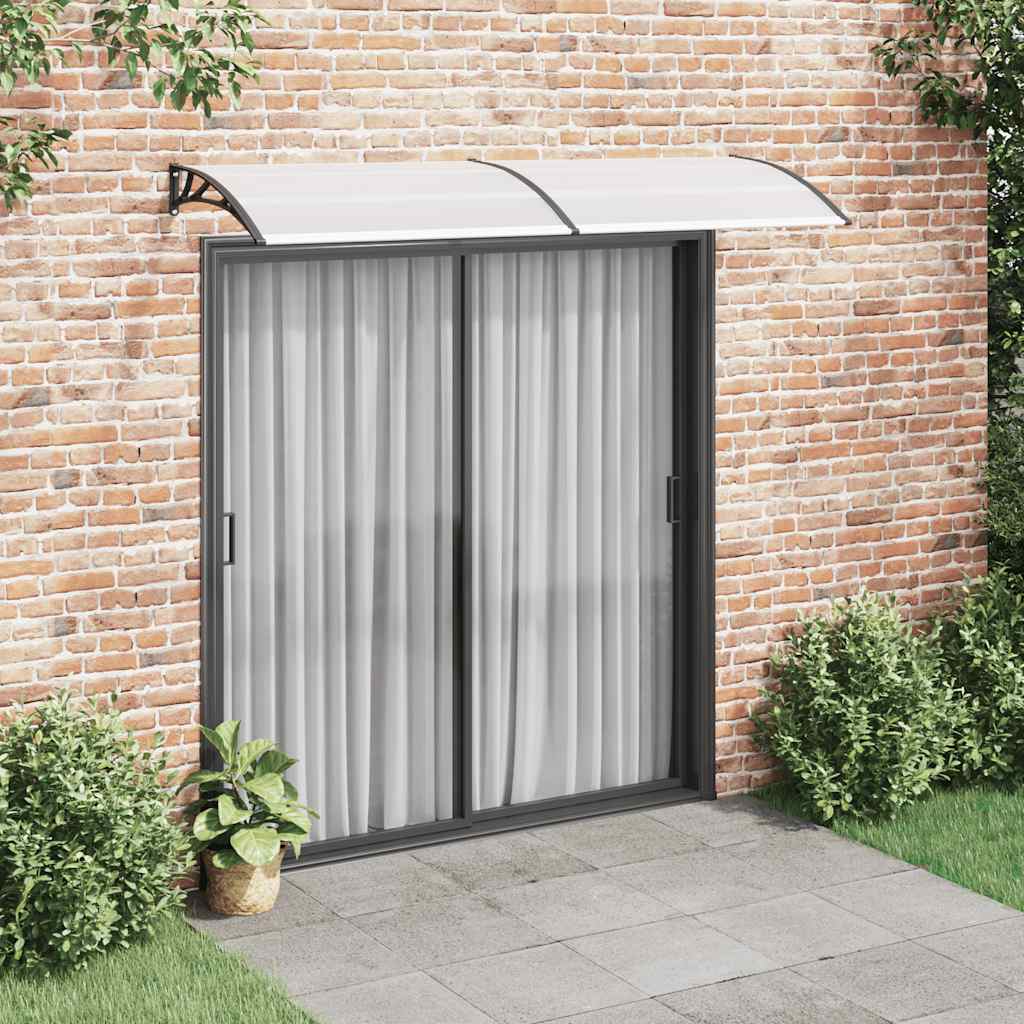 Vidaxxl -Tür -Baldachin 240x75 cm PC schwarz und transparent