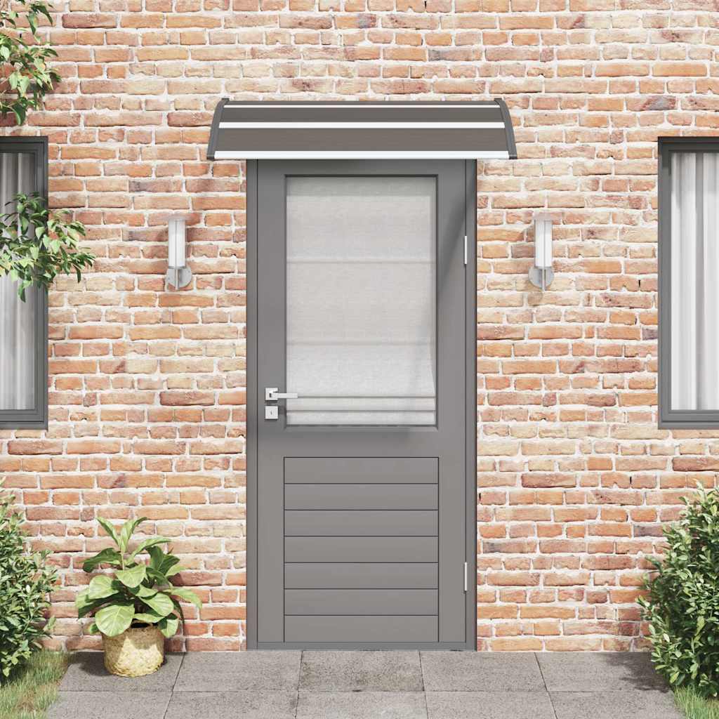 VidaXL Türvordach 120x75 cm PC Schwarz