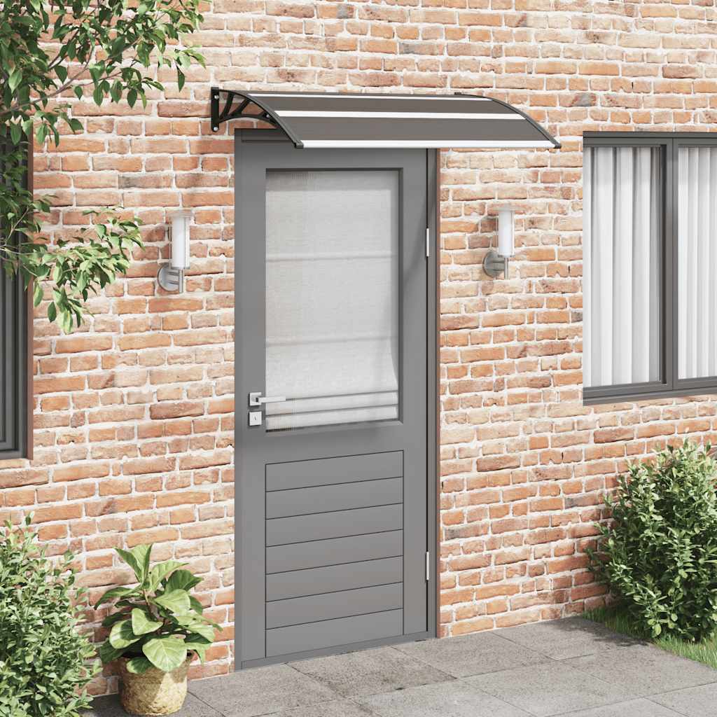 VidaXL Türvordach 120x75 cm PC Schwarz
