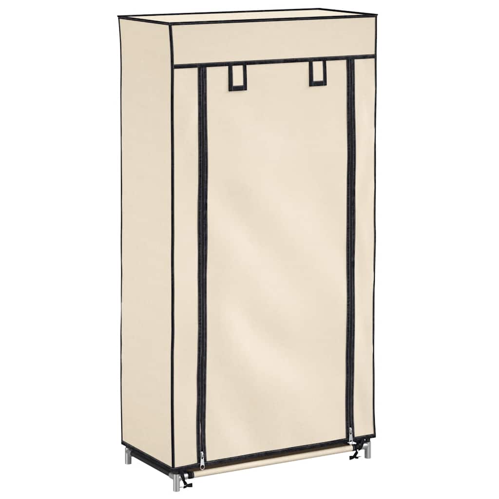 Vidaxl schoenenkast met hoes 58x28x106 cm stof crème