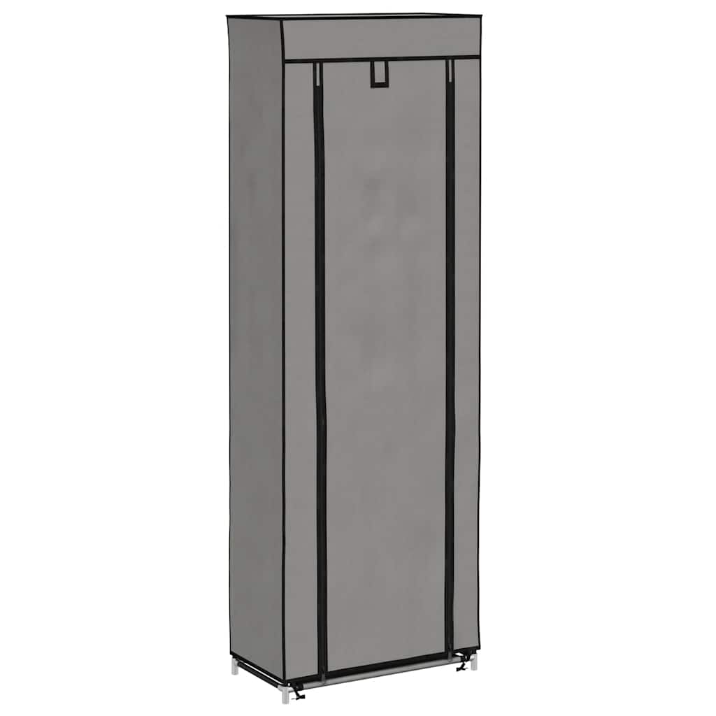 VidaXL Schuhschrank mit Abdeckung 57x29x162 cm Stoff Grau