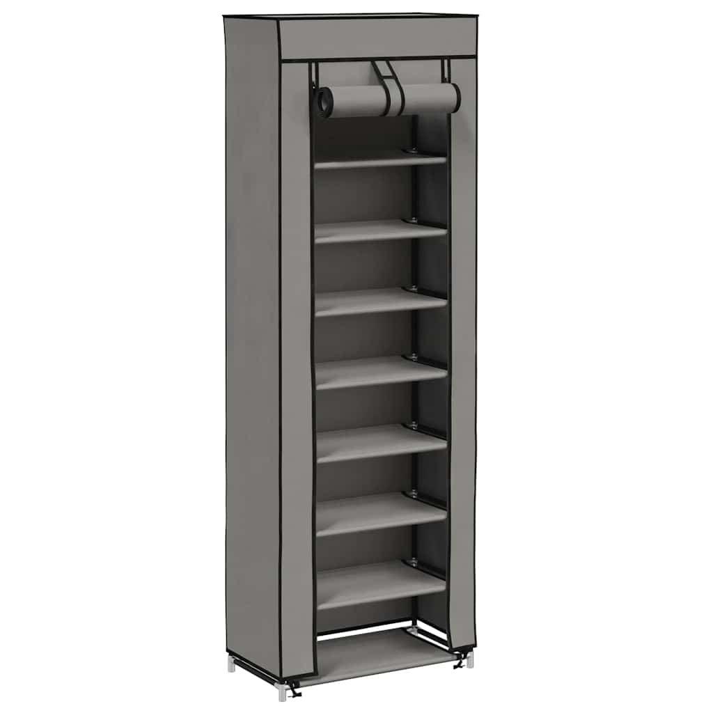 VidaXL Schuhschrank mit Abdeckung 57x29x162 cm Stoff Grau