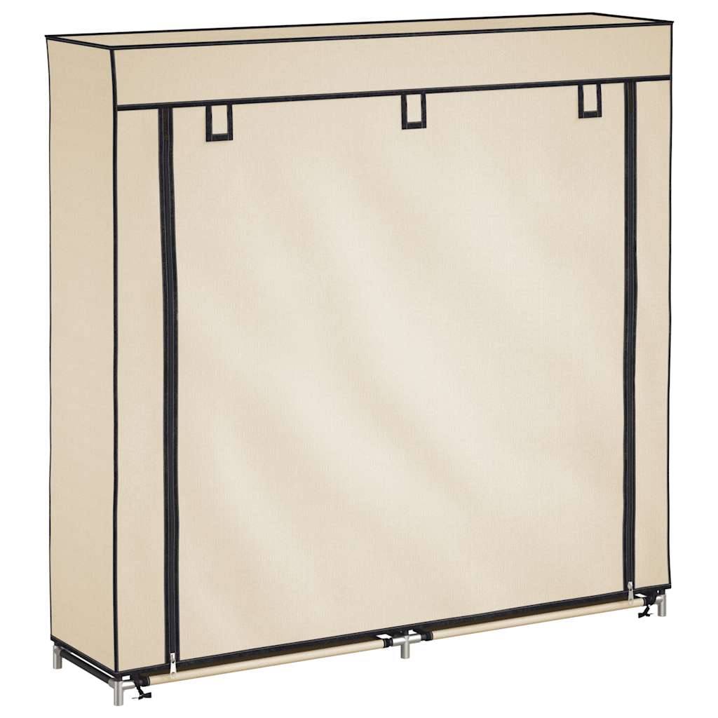 VidaXL Schuhschrank mit Abdeckung 115x28x110 cm Stoff Creme