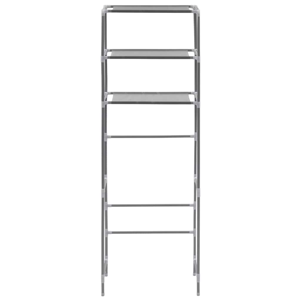 Vidaxl opbergrek voor boven toilet 3-laags 53x28x169 cm zilverkleurig