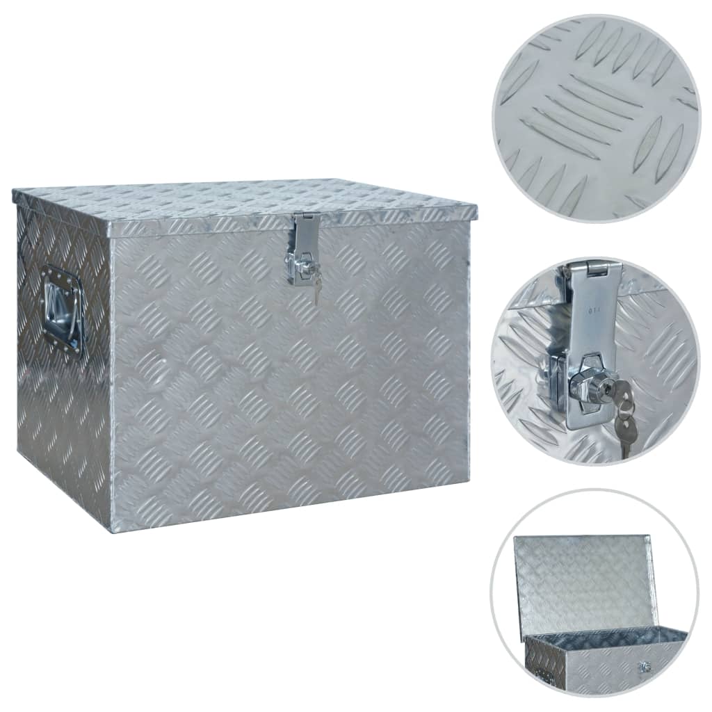 Vidaxx Aluminiumbox 610x430x455 mm versilbert