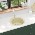 VIDAXL Spülbecken - Einzelstütze in Granitbeige