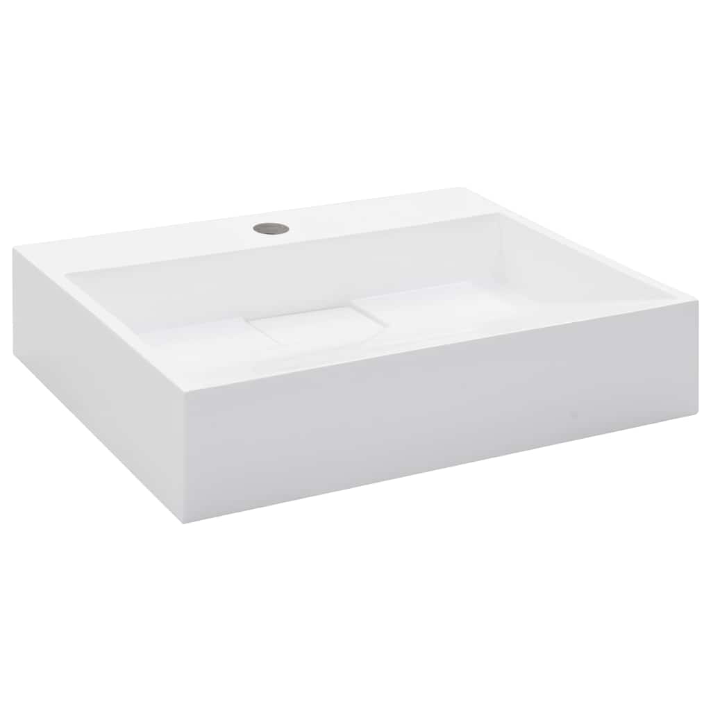 Vidaxl wastafel 50x38x13 cm mineraal gegoten marmer gegoten wit