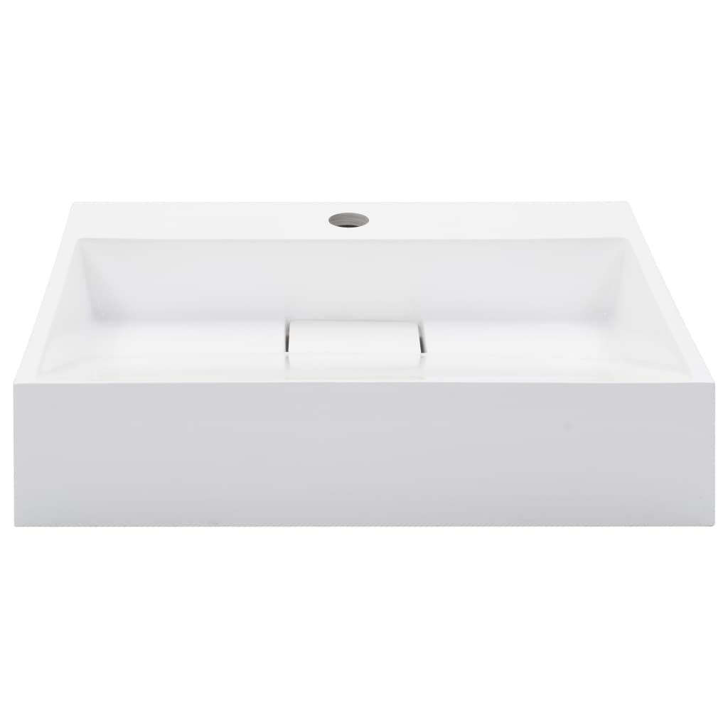 VidaXL Waschlbe 50x38x13 cm Mineralguss Marmorguss Weiß