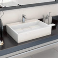 VidaXL Waschlbe 50x38x13 cm Mineralguss Marmorguss Weiß