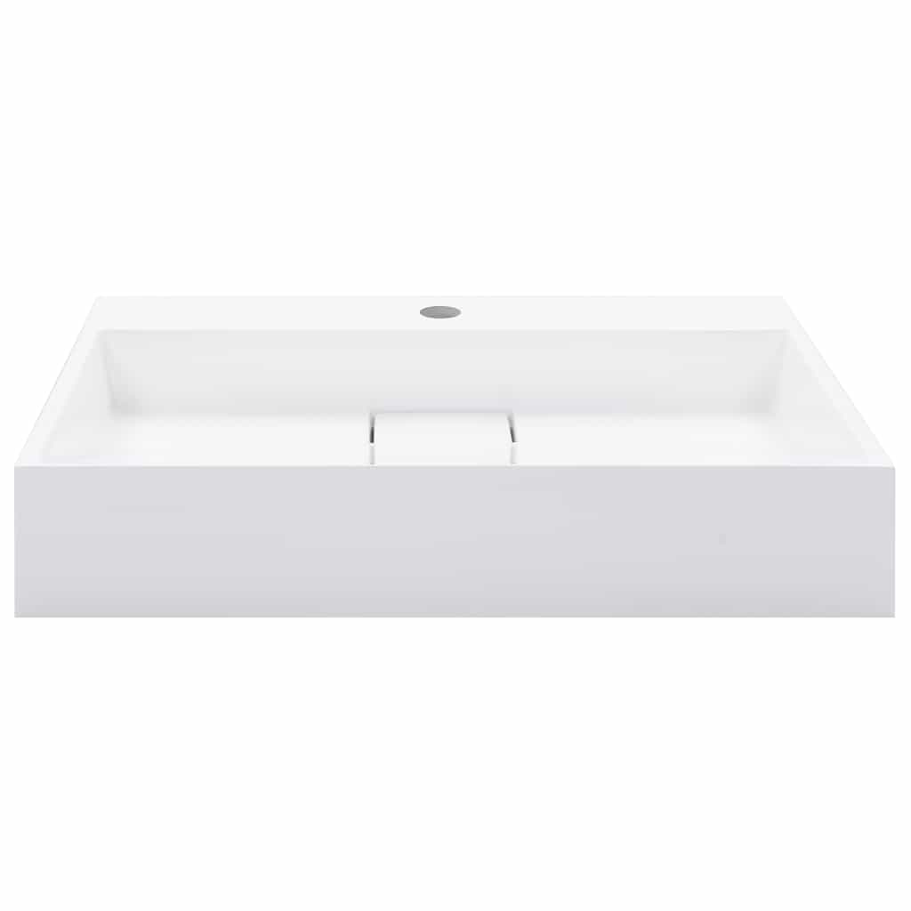 Vidaxl wastafel 60x38x11 cm mineraal gegoten marmer gegoten wit