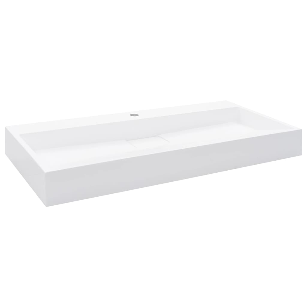 Vidaxx Waschbecken 100x46x11 cm Mineralguss Marmorguss weiß