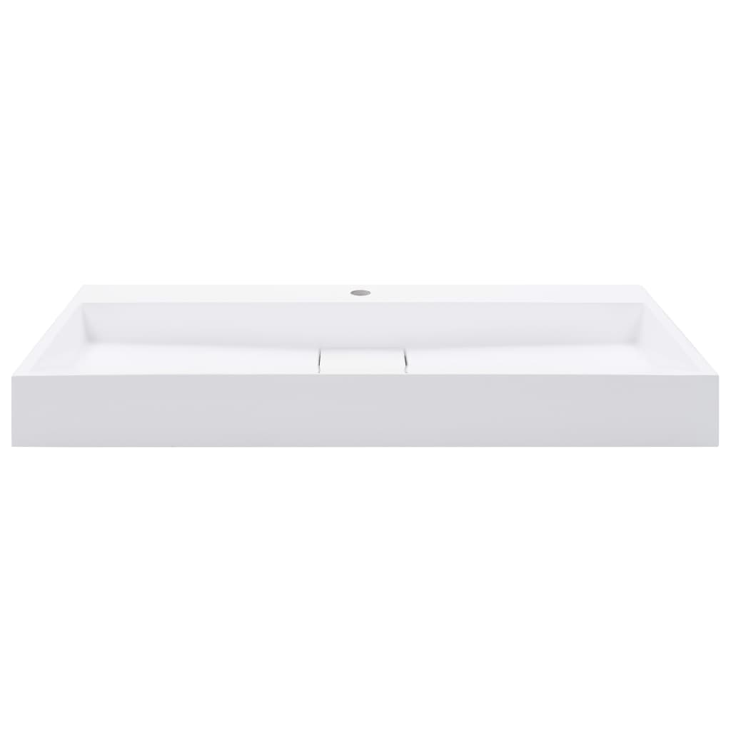 Vidaxx Waschbecken 100x46x11 cm Mineralguss Marmorguss weiß