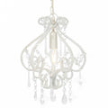 Vidaxl plafondlamp met kralen rond e14 wit