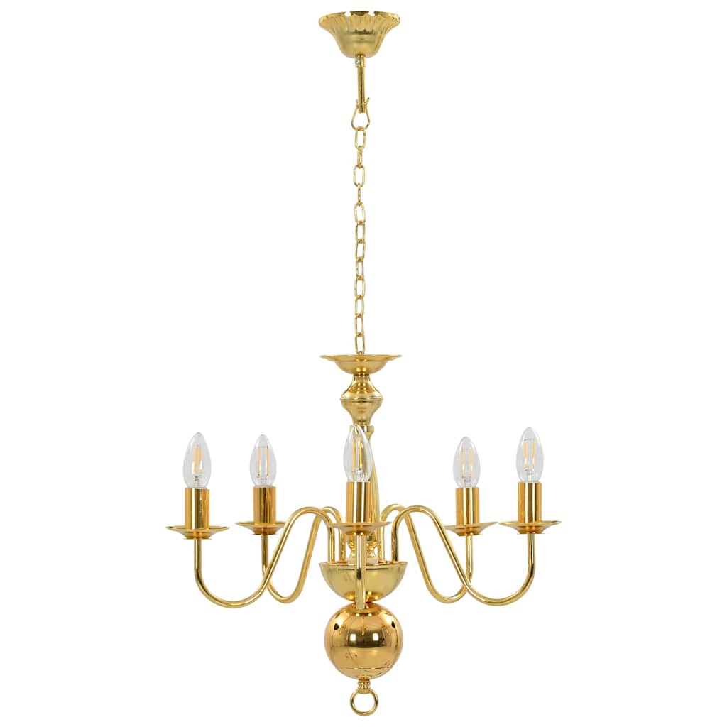 VidaXL Kronleuchter 5xe14 goldfarben