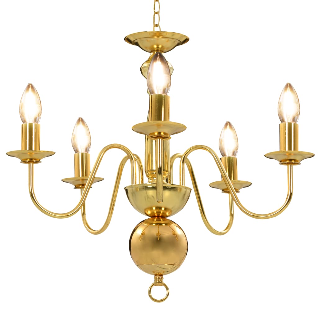 VidaXL Kronleuchter 5xe14 goldfarben