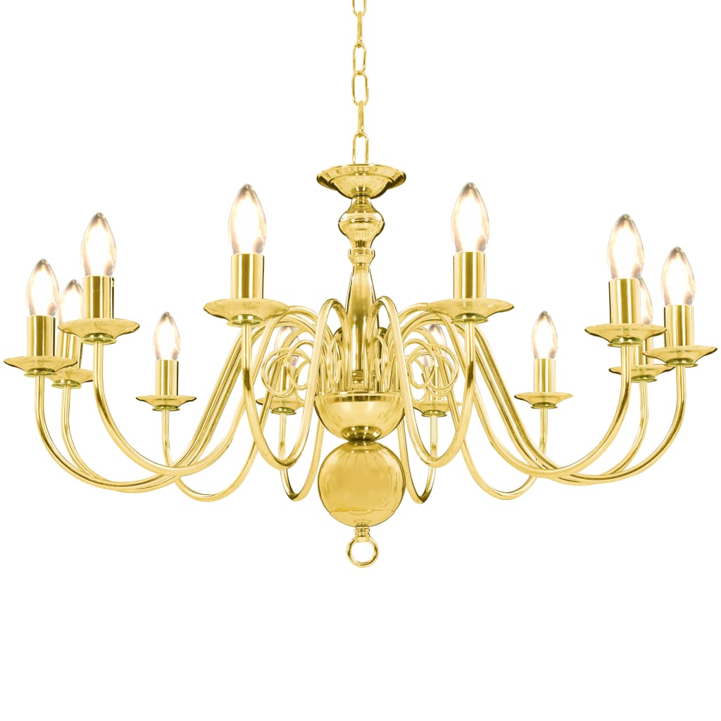 Vidaxxl Kronleuchter 12xe14 Goldfarbe