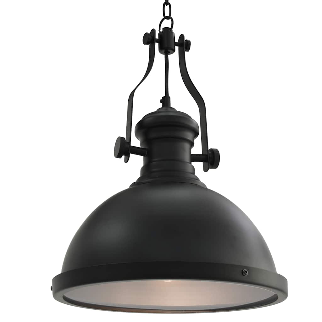 VidaXL Deckenleuchte rund E27 schwarz