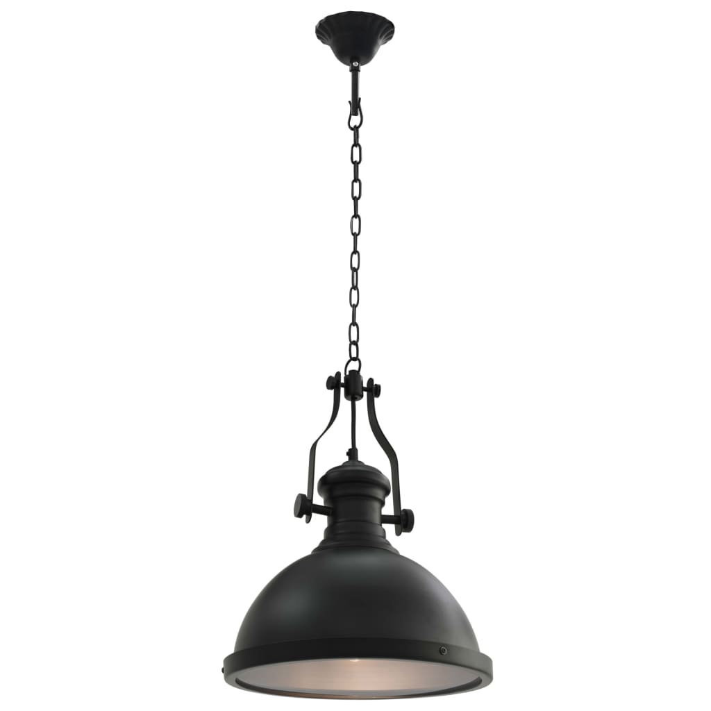 VidaXL Deckenleuchte rund E27 schwarz