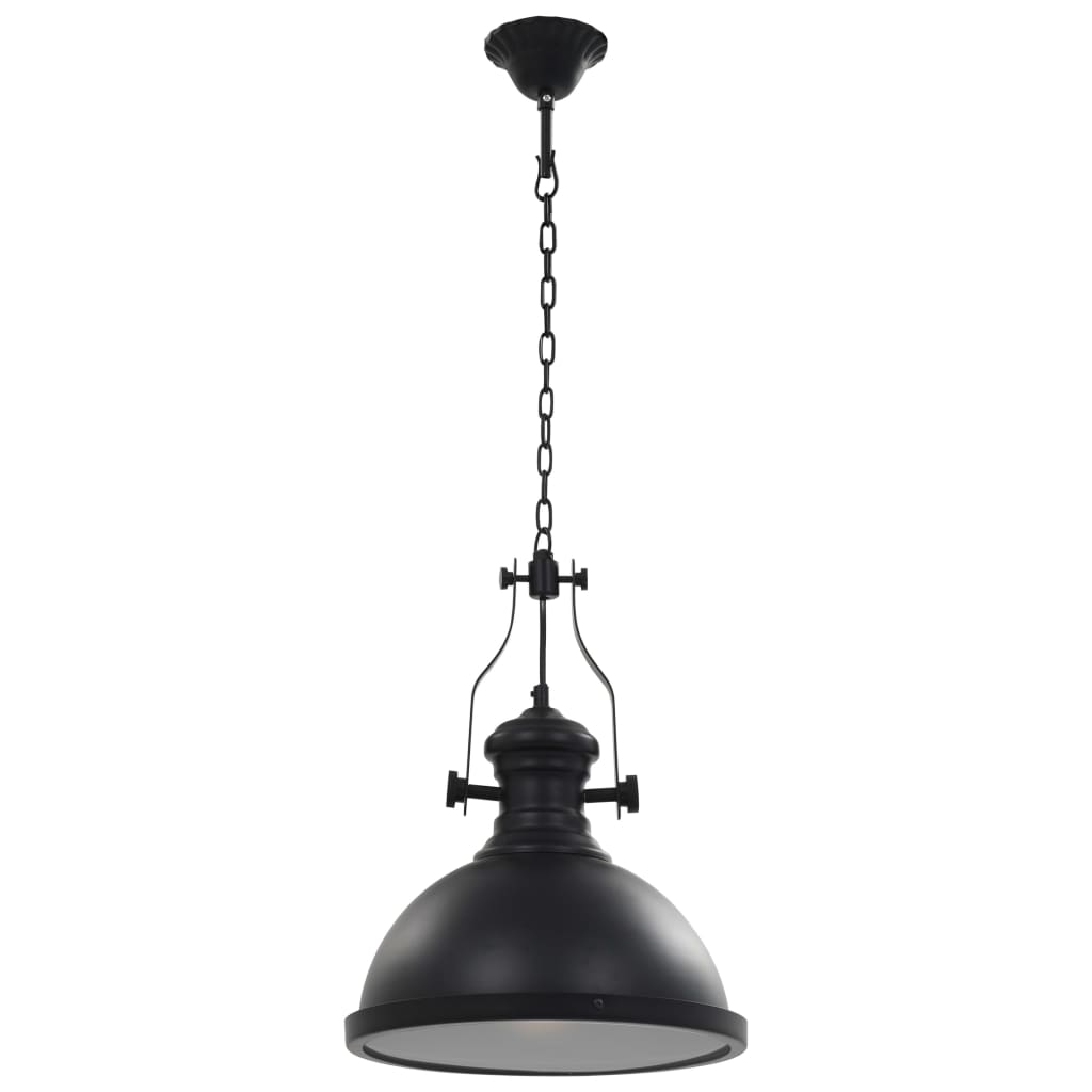 VidaXL Deckenleuchte rund E27 schwarz