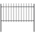 VidaXL Gartenzaun mit Spears Top 1,8 m Stahlschwarz