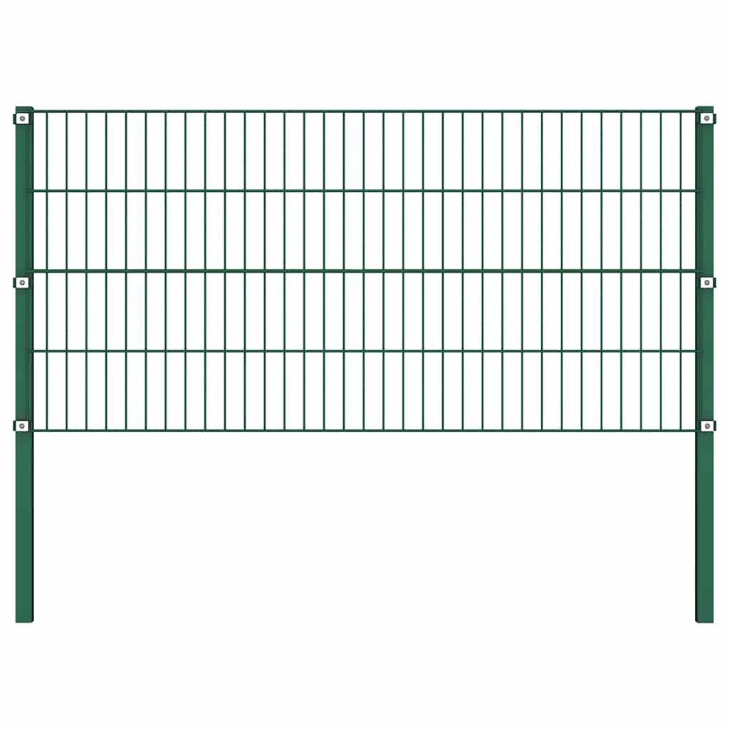 Vidaxl schuttingpaneel met palen ijzer 176,5x80 cm groen