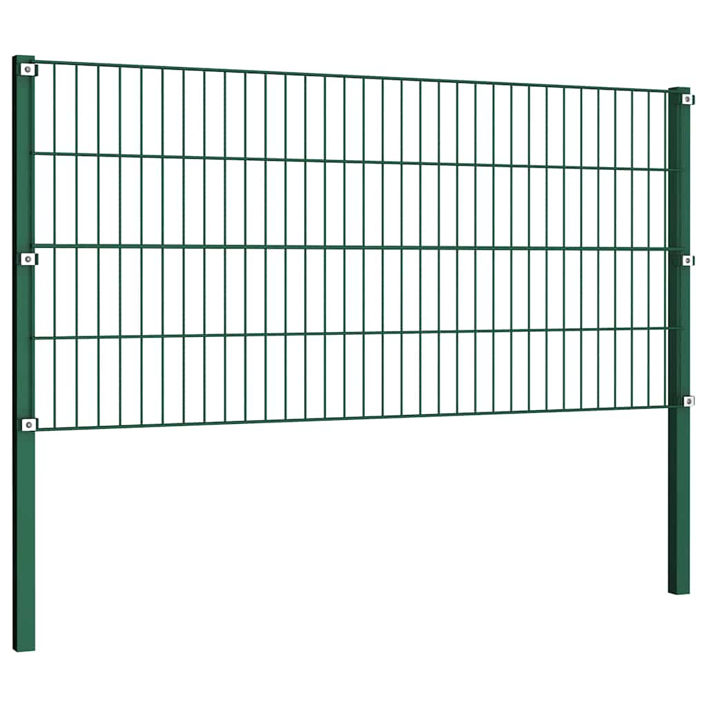 Vidaxl schuttingpaneel met palen ijzer 176,5x80 cm groen