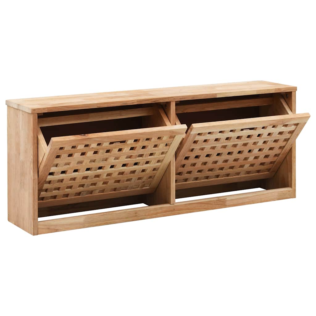 Vidaxx Schuhspeicherbank 94x20x38 cm Festes Walnussholz
