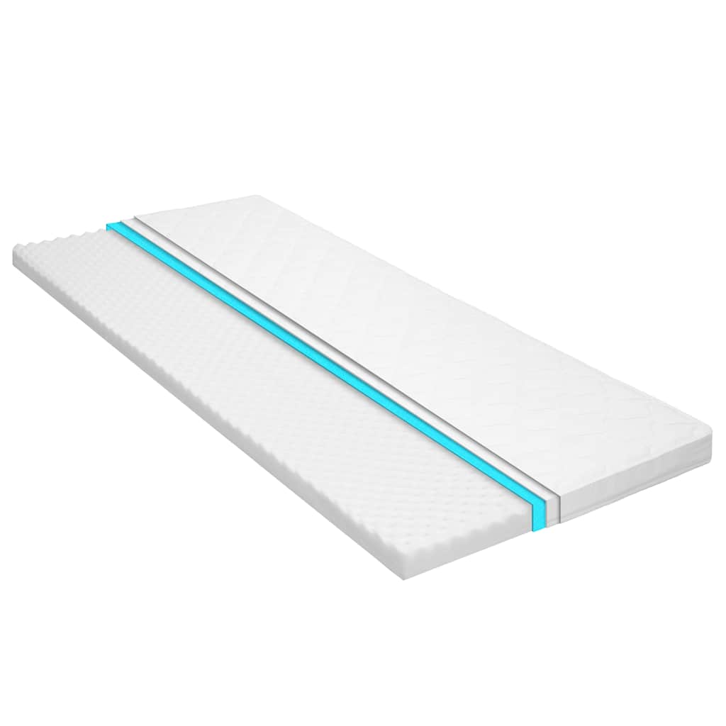 VidaXL Top Matratze, eiförmiges Profil, 6 cm Kaltschaum, 80 x 200 cm