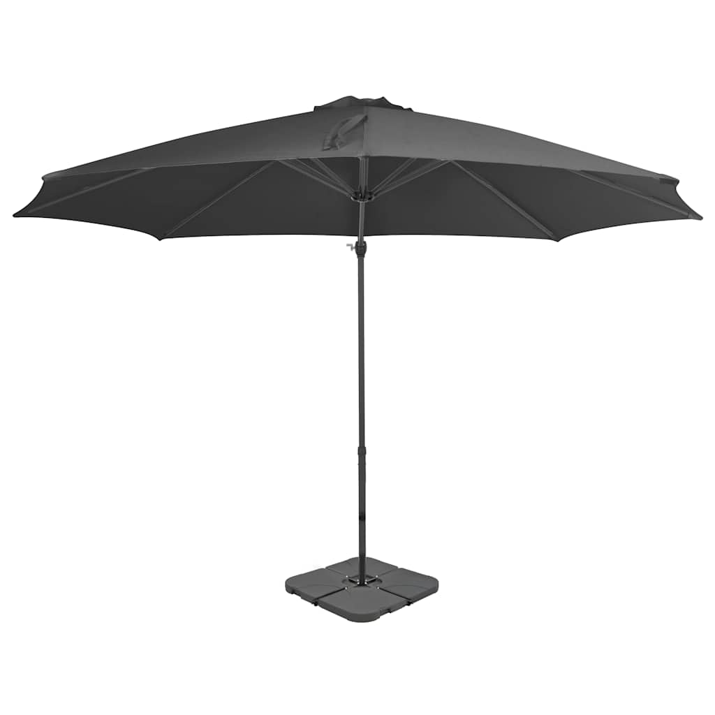 Vidaxl parasol met draagbare voet antracietkleurig