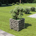 Vidaxl Gabionen-Pflanzer erhöht 50 x 50 x 50 cm aus verzinktem Stahl