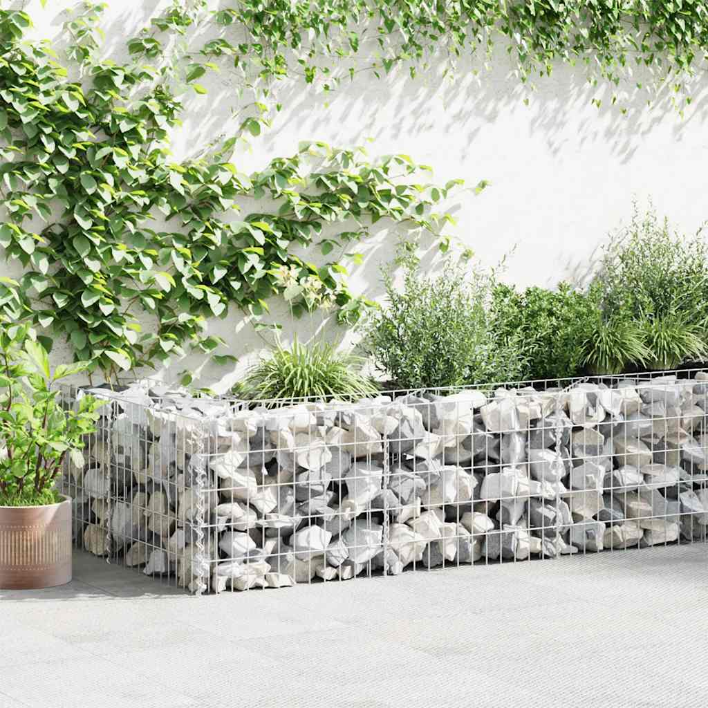 Vidaxl schanskorfmuur 450x30x50 cm gegalvaniseerd staal