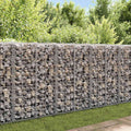 VidaXL Gabionenwand mit Deckel 20x20x100 cm, verzinkter Stahl