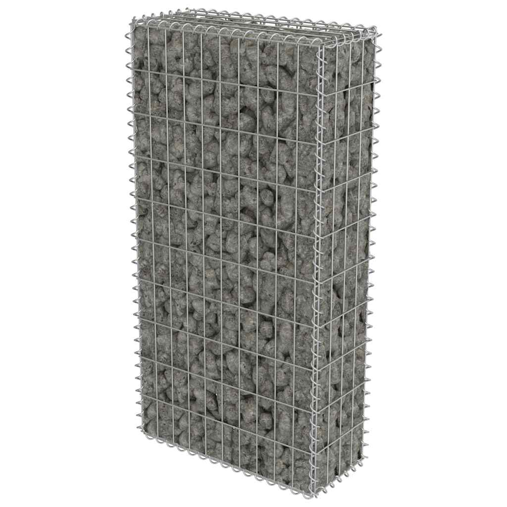 Vidaxl schanskorfmuur met deksels 50x20x100 cm gegalvaniseerd staal